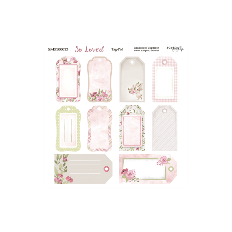 Popierius ScrapMir "So Loved: Tag -Pad" 20x20 cm