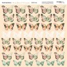 Popierius ScrapMir "Peaches & Cream: butterflies" 20x20 cm