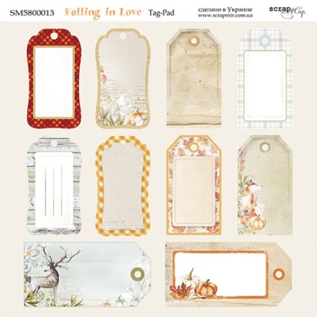 Popierius ScrapMir "Falling in Love: Tag -Pad" 20x20 cm