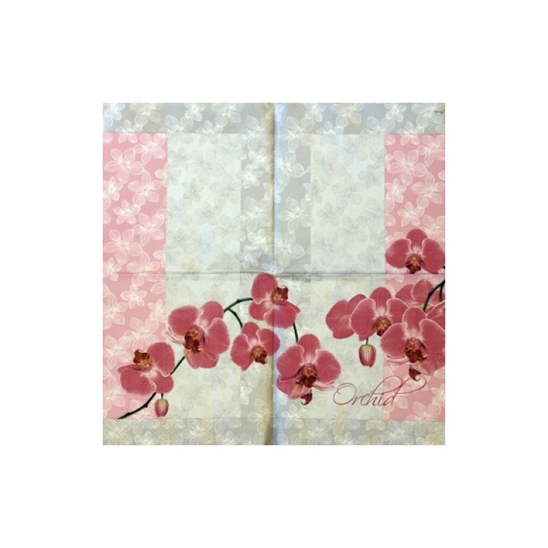 Servetėlė Nr.219 "Pink orchid", 33x33cm