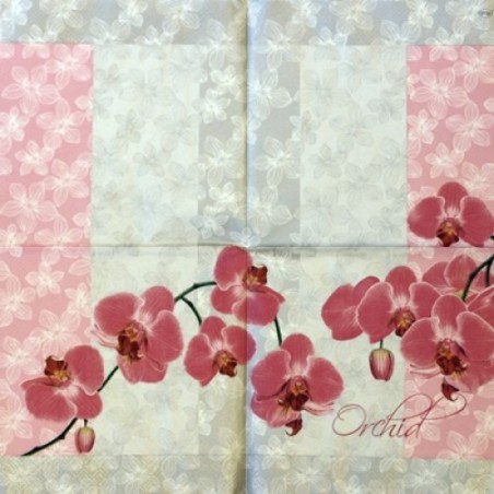 Servetėlė Nr.219 "Pink orchid", 33x33cm