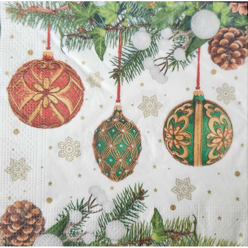 Servetėlė Nr.118 "Christmas Ornaments", 33x33cm