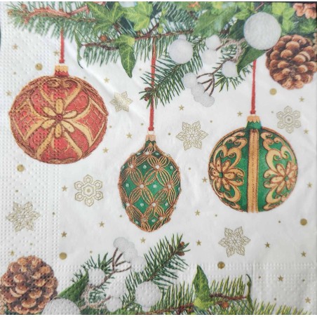 Servetėlė Nr.118 "Christmas Ornaments", 33x33cm
