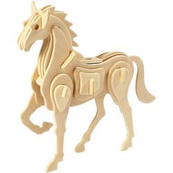 3D medinė dėlionė "Žirgas"
