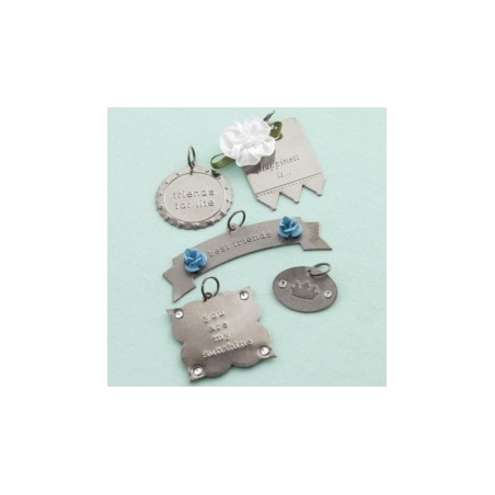 Metaliniai papuošimai "Friends Embossed Charms"
