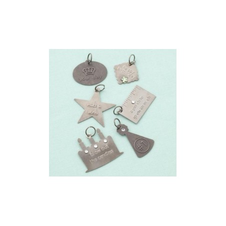 Metaliniai papuošimai "Birthday Embossed Charms"