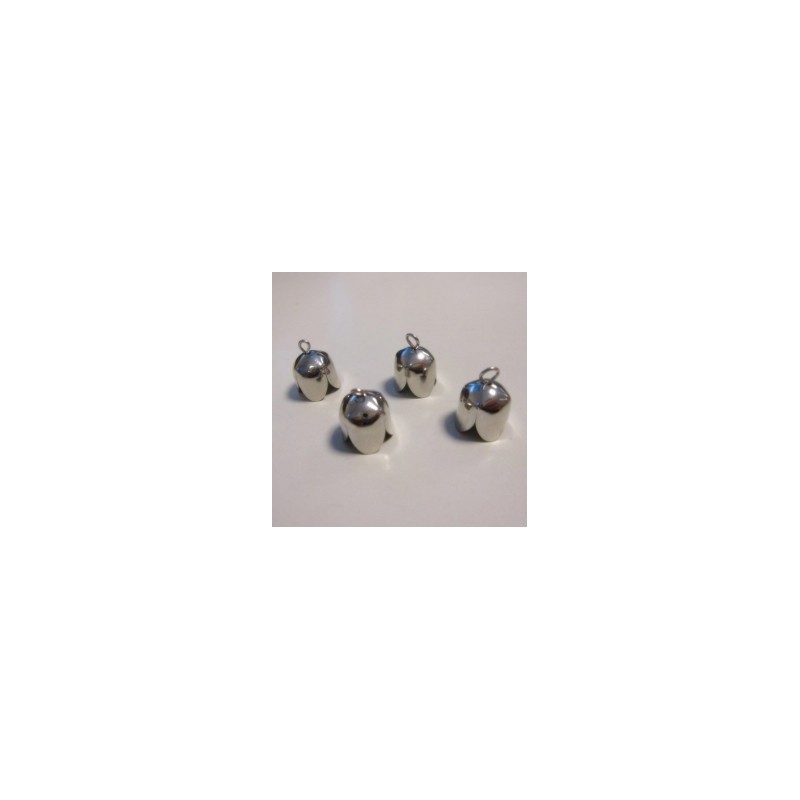Metalinis varpelis "Brass Bell Cap 13mm platinum", 1vnt.