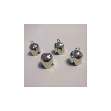Metalinis varpelis "Brass Bell Cap 13mm platinum", 1vnt.