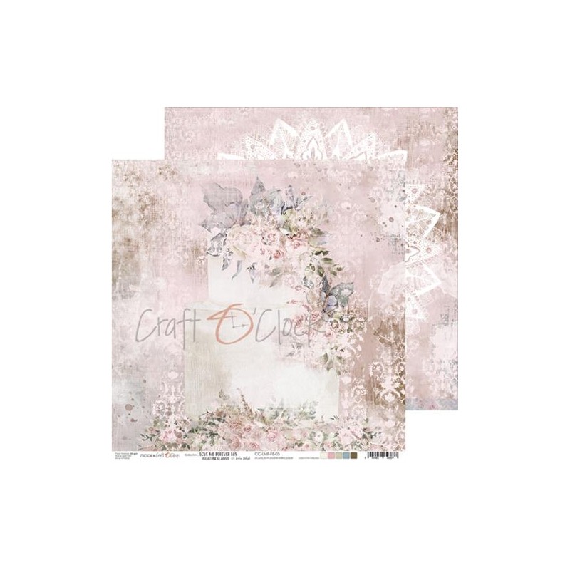 Dvipusis popierius "Love Me Forever-05"