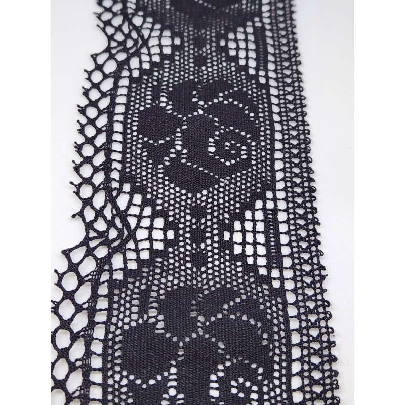 Nėrinių juostelė "Black rose", 1m