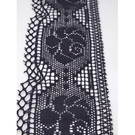 Nėrinių juostelė "Black rose", 1m