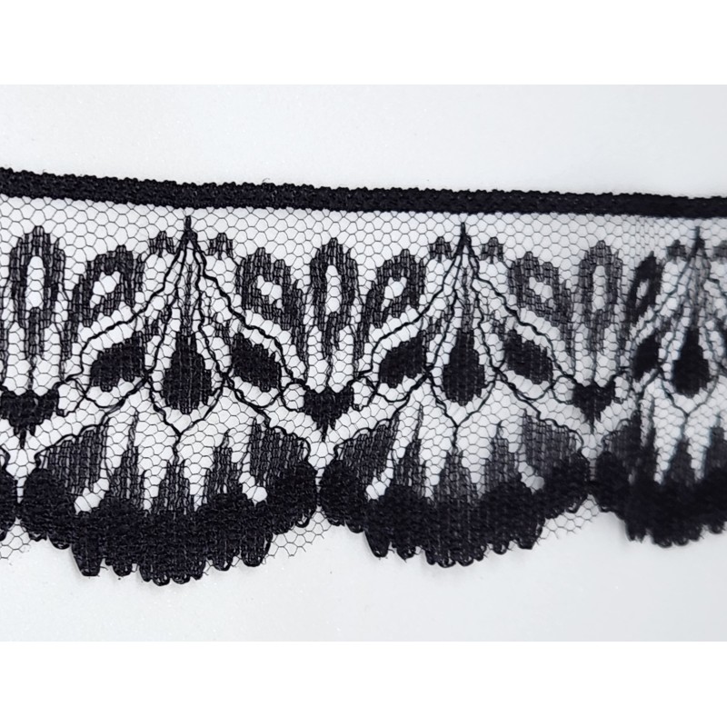 Nėrinių juostelė "Black", 1m