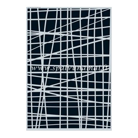 Plastikinis trafaretas A5 "Lines grid irregular"