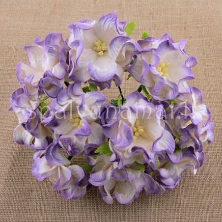 Popierinės gėlės "Gardenia Lilac", 5vnt.