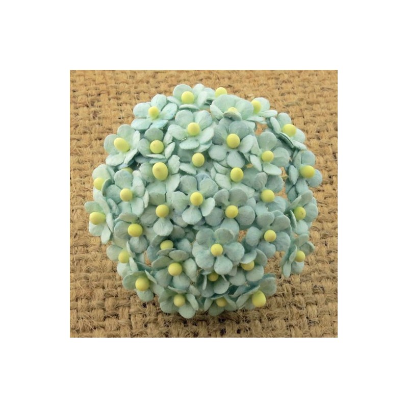 Popierinės gėlės "Miniature blossom Green", 20vnt.