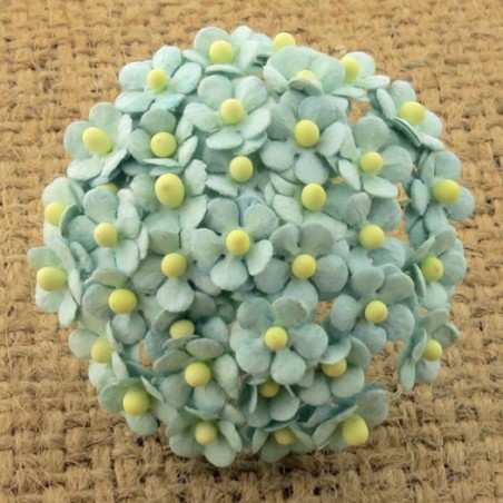 Popierinės gėlės "Miniature blossom Green", 20vnt.