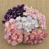 Popierinės gėlės "Miniature blossom mixed Lilac", 20vnt.