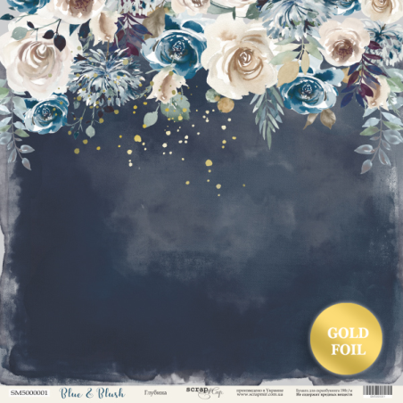 Vienpusis popierius "SM Blue & Blush: Depth"