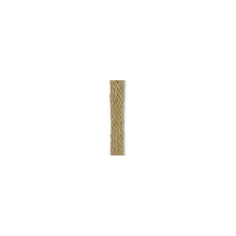 Natūralaus džiuto juostelė "Flat Natural 10mm", 1m