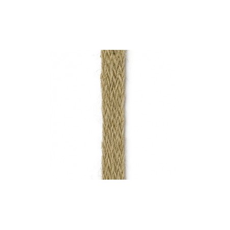 Natūralaus džiuto juostelė "Flat Natural 10mm", 1m