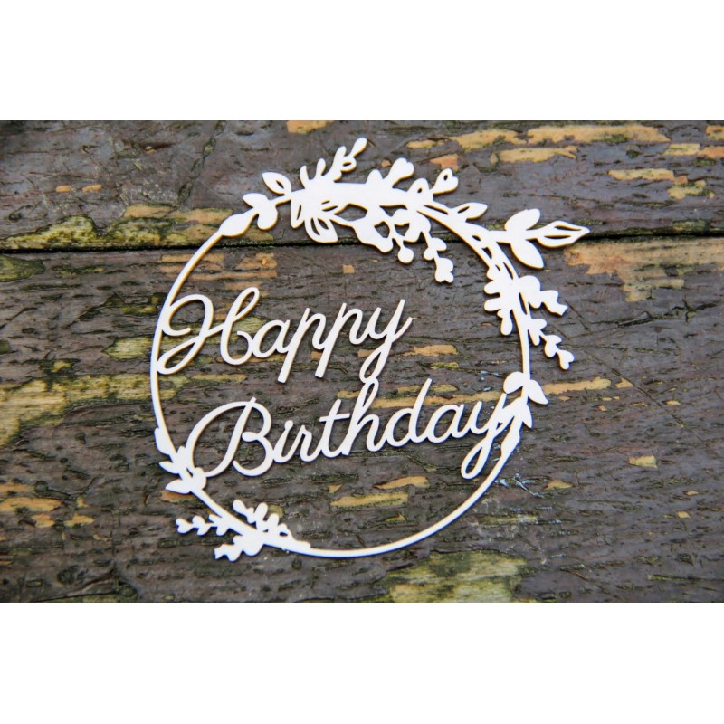 Kartoninė formelė "Rėmelis: Happy Birthday"