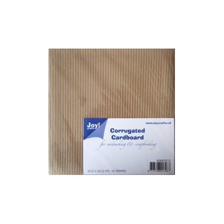 Kartonas "Corrugated Cardboard Ribbel Kraft Karton E-Flute/large" 30,5x30,5cm, 10vnt.