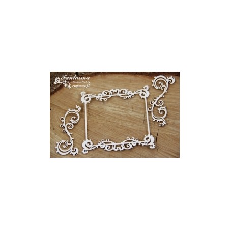 Kartoninė formelė "Fantasma: kvadratinis rėmelis su ornamentais" 3 vnt
