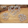 Kartoninė formelė "Tatting Christmas: mažos širdelės" 3 vnt