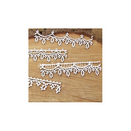 Kartoninė formelė "Tatting Christmas: nėrinių juostos" 4vnt