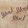 Kartoninė formelė "Užrašas: Like!" 4vnt