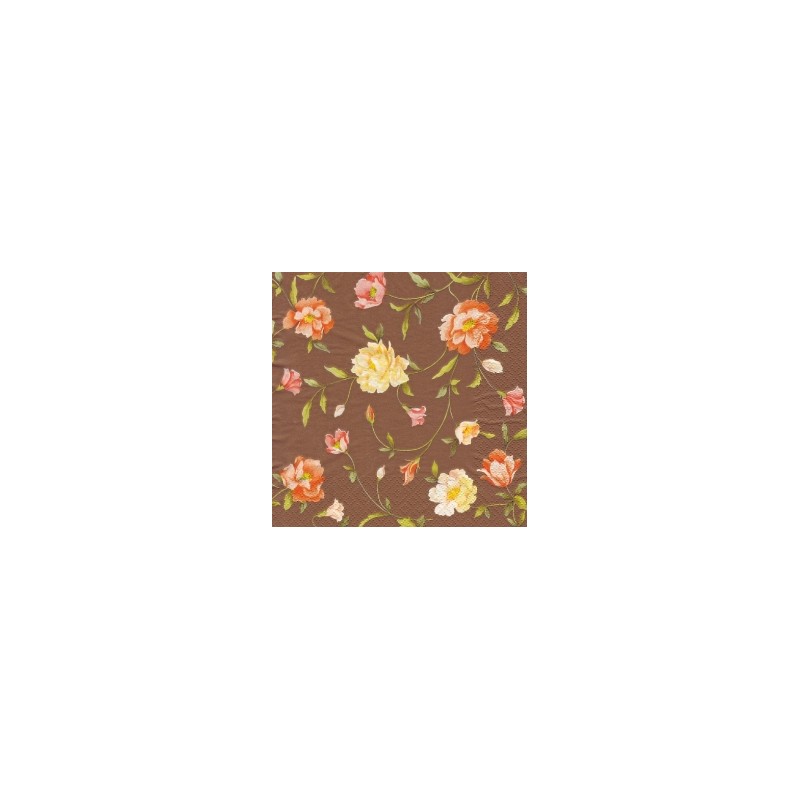 Servetėlė Nr.057 "Flowers Chocolate" 33x33cm