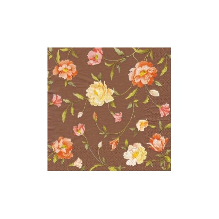 Servetėlė Nr.057 "Flowers Chocolate" 33x33cm
