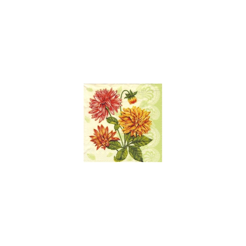 Servetėlė Nr.078 "Orange Dahlia" 33x33cm