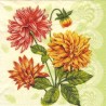 Servetėlė Nr.078 "Orange Dahlia" 33x33cm