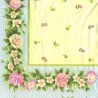 Servetėlė Nr.079 "Light yellow flower border" 33x33cm