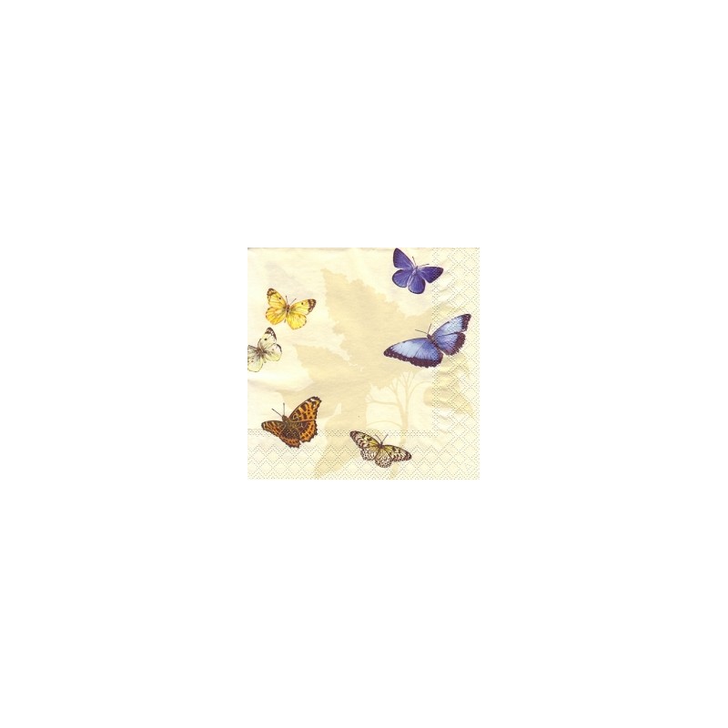 Servetėlė Nr.085 "Butterflies in yellow" 33x33cm