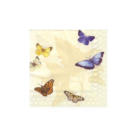 Servetėlė Nr.085 "Butterflies in yellow" 33x33cm