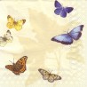 Servetėlė Nr.085 "Butterflies in yellow" 33x33cm