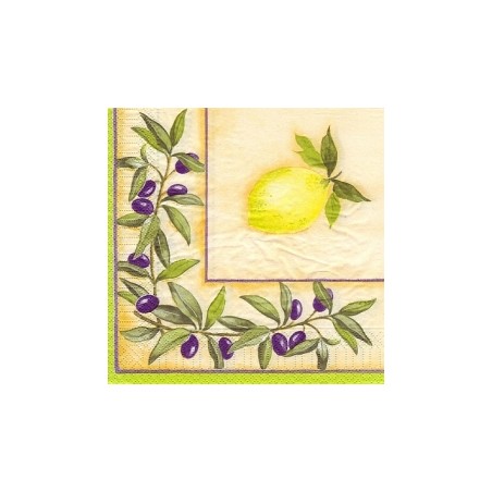 Servetėlė Nr.127 "Citrus and olives" 33x33cm
