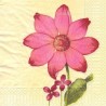 Servetėlė Nr.129 "Pink flower in cream" 33x33cm