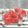 Servetėlė Nr.138 "Poppy in grey" 33x33cm