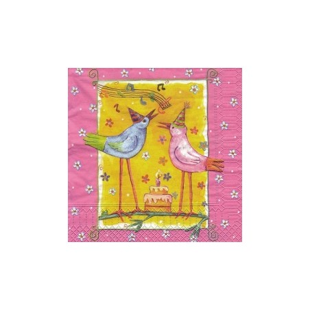 Servetėlė Nr.141 "Birds Birthday" 33x33cm