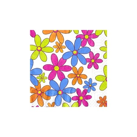 Servetėlė Nr.146 "Colourful flowers" 33x33cm