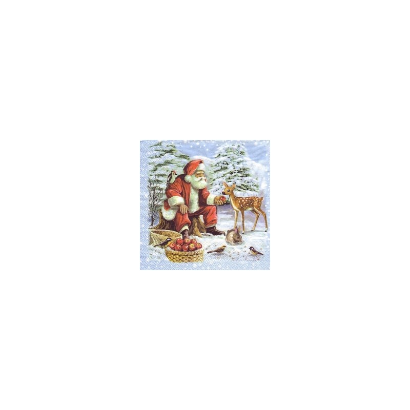 Servetėlė Nr.176 "Santa in forest" 33x33cm