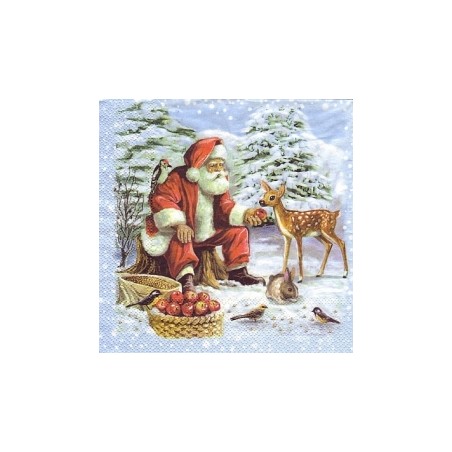 Servetėlė Nr.176 "Santa in forest" 33x33cm