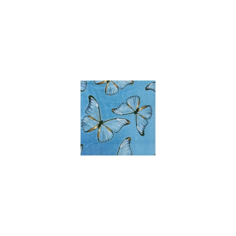 Servetėlė Nr.179 "Blue butterflies" 33x33cm