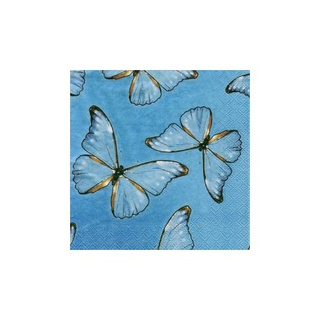 Servetėlė Nr.179 "Blue butterflies" 33x33cm
