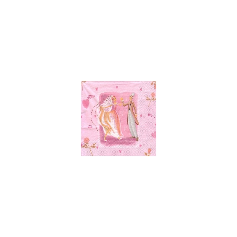 Servetėlė Nr.185 "Wedding in pink" 33x33cm
