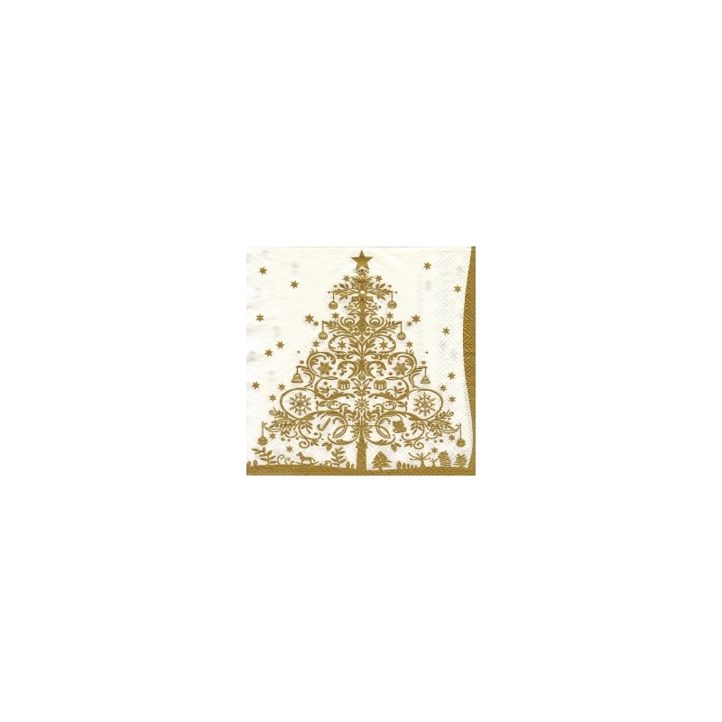 Servetėlė Nr.186 "Golden christmas tree" 33x33cm