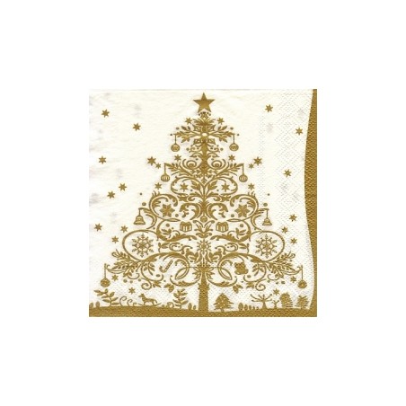 Servetėlė Nr.186 "Golden christmas tree" 33x33cm